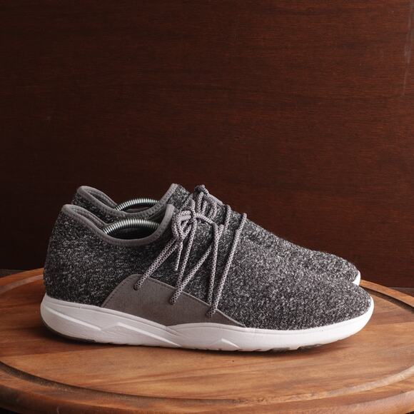 Vessi Sneakers Mens SZ 12 Gray Cityscape Waterproof Knit Athletic Walking Shoes - Picture 1 of 12